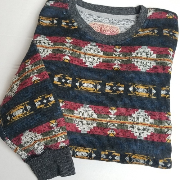 Southwestern Patterned Crewneck Sweaters